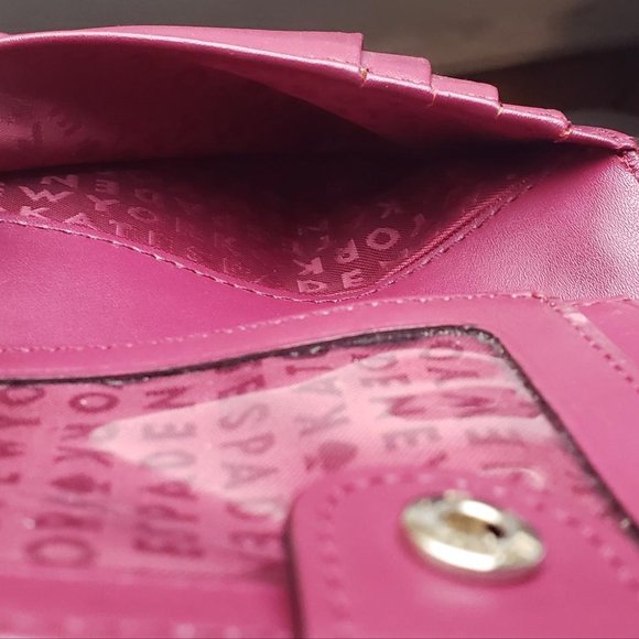 Vintage Purple Burgundy Kate Spade New York Bifold Compact Wallet - Picture 5 of 14